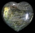 Flashy Polished Labradorite Heart #58863-1
